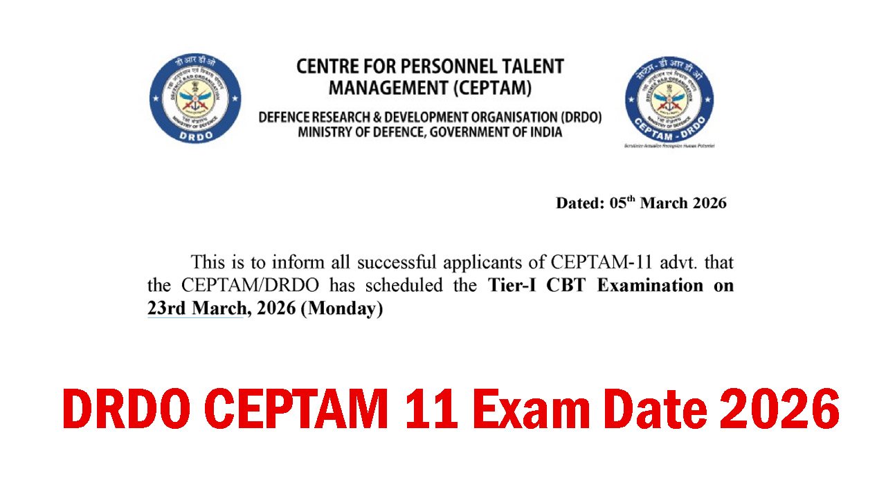 DRDO CEPTAM 11 Exam Date 2026