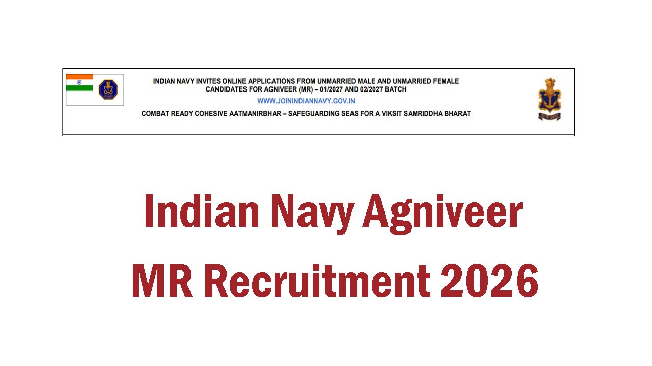 Navy Agniveer MR Recruitment 2026