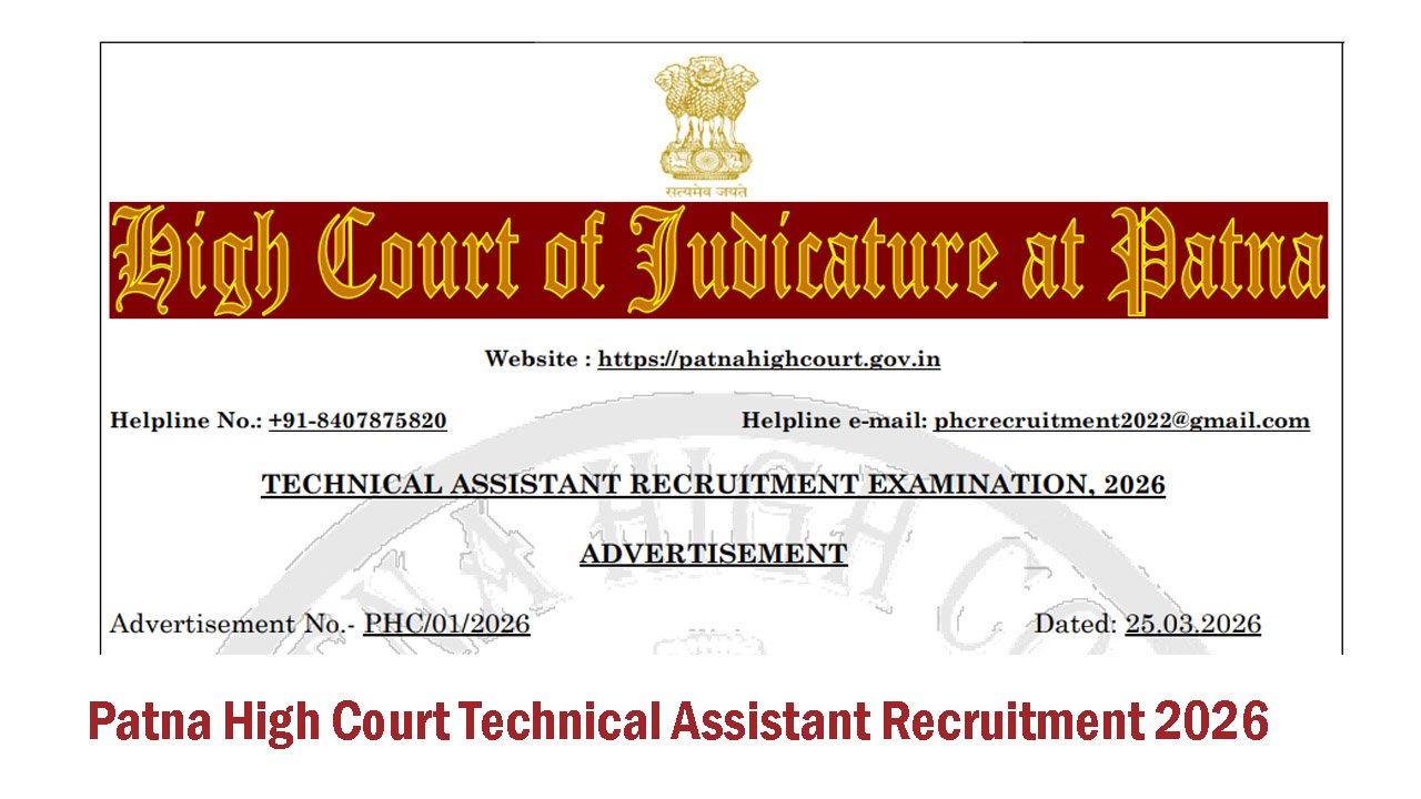 Patna High Court Technical Assistant Recruitment 2026