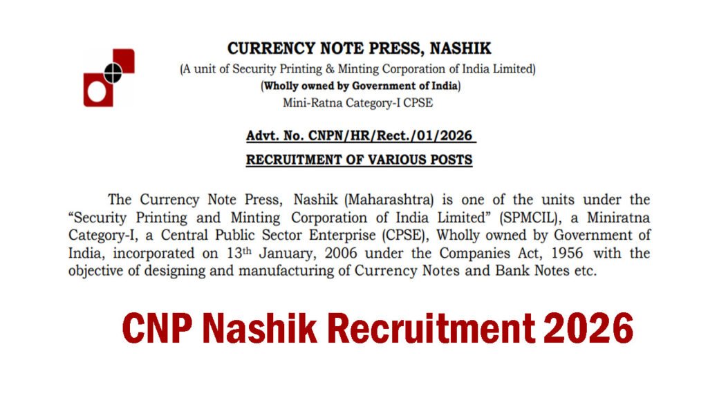 CNP Nashik Recruitment 2026