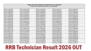 RRB Technician Result 2026
