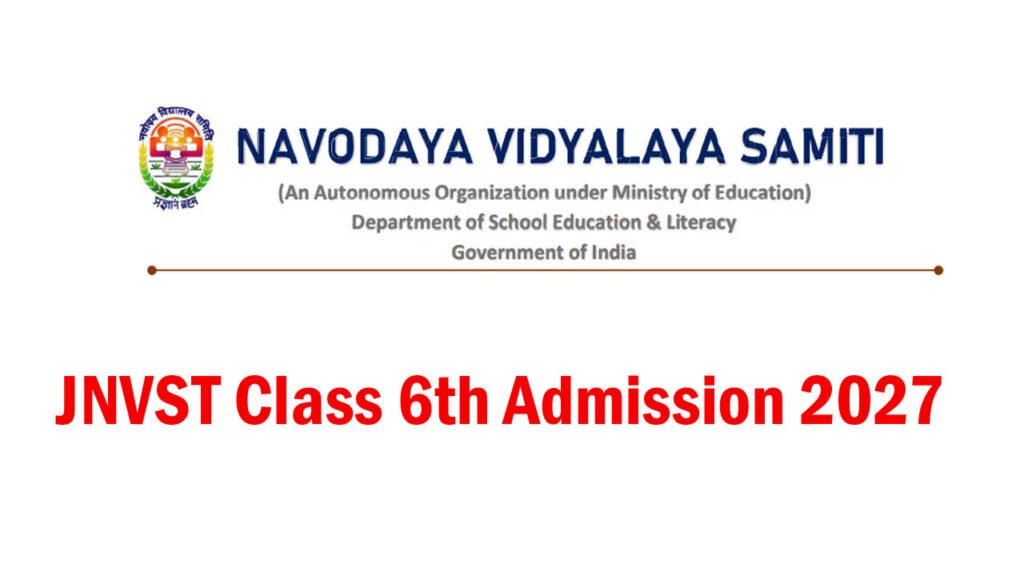 JNVST Class 6th Admission 2027