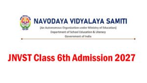 JNVST Class 6th Admission 2027