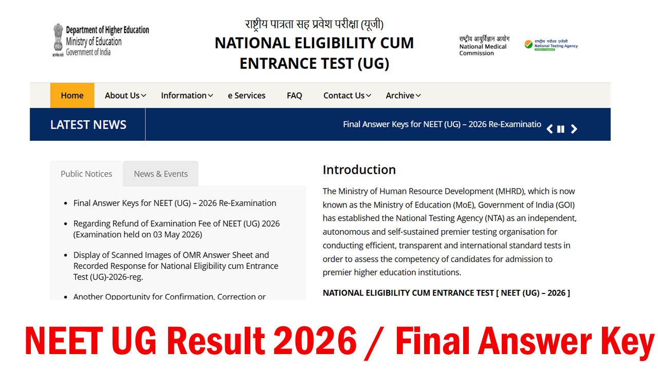 NEET UG Result 2026