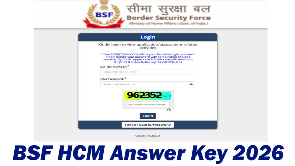 BSF HCM Answer Key 2026