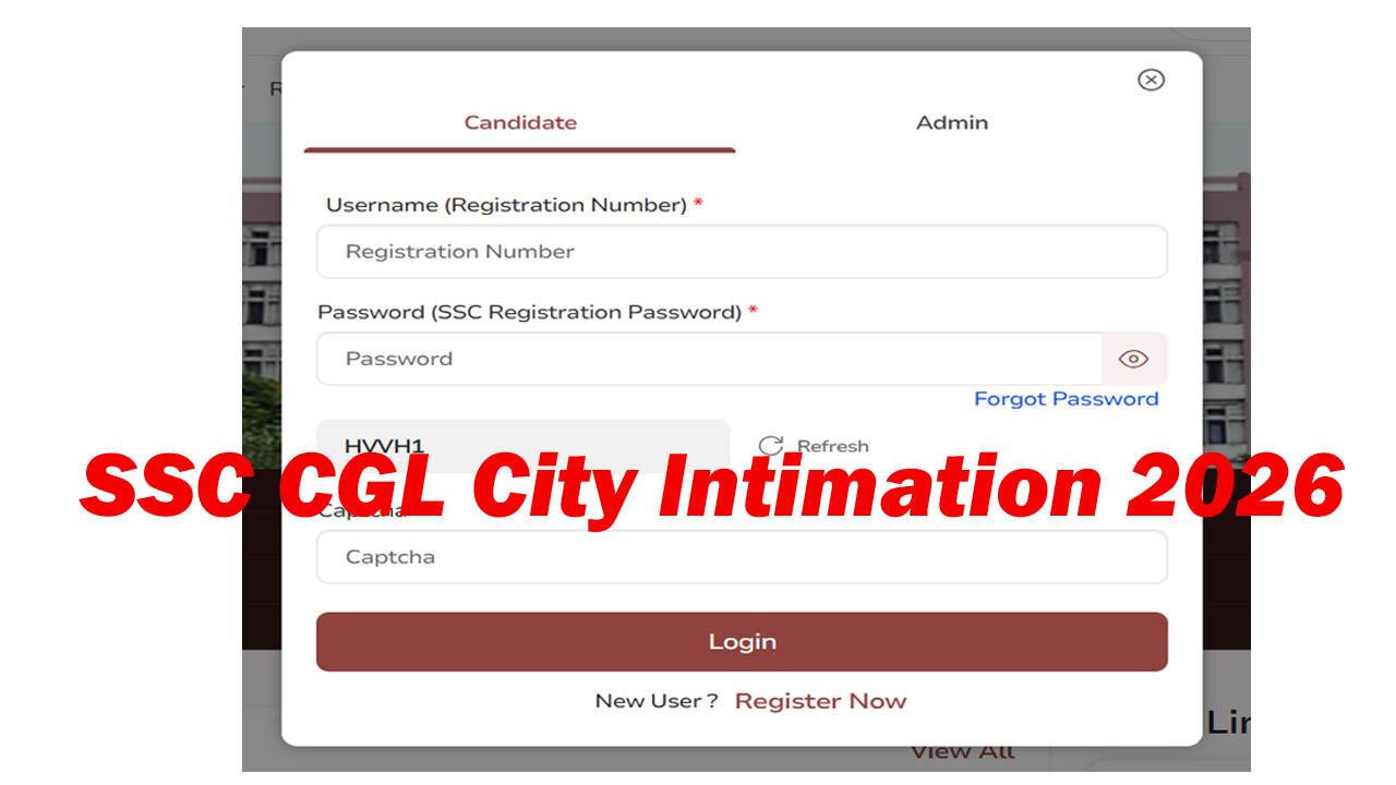 SSC CGL City Intimation 2026