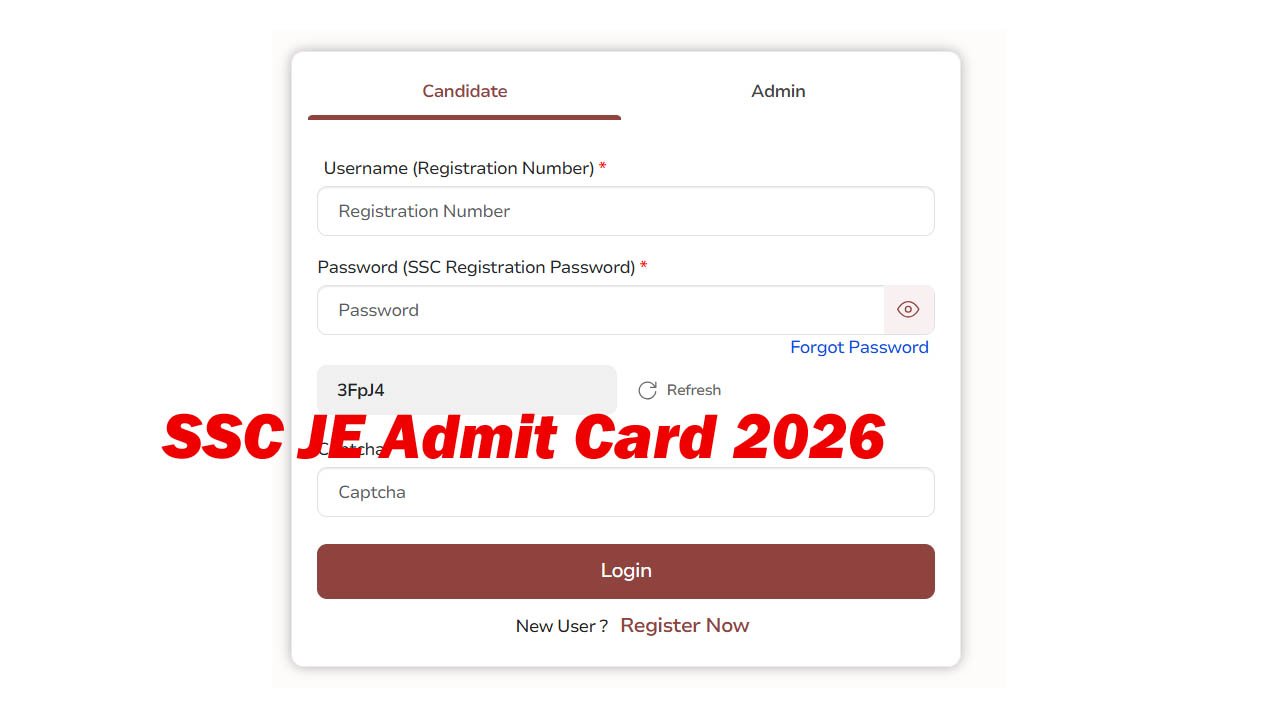 SSC JE Admit Card 2026